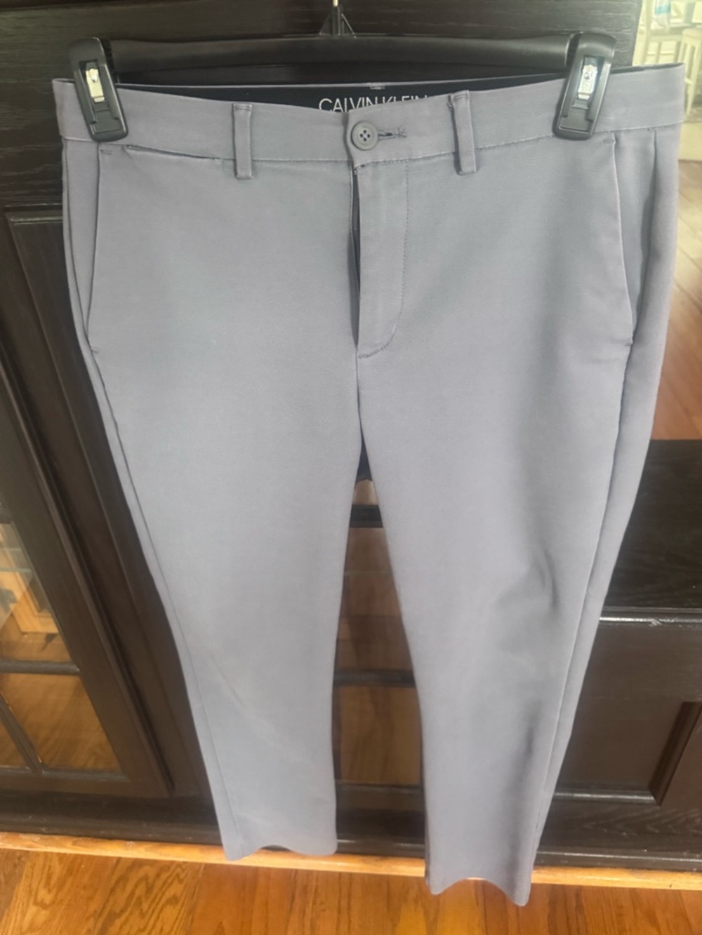 Calvin Klein Men’s Light Gray Slim Fit Chinos